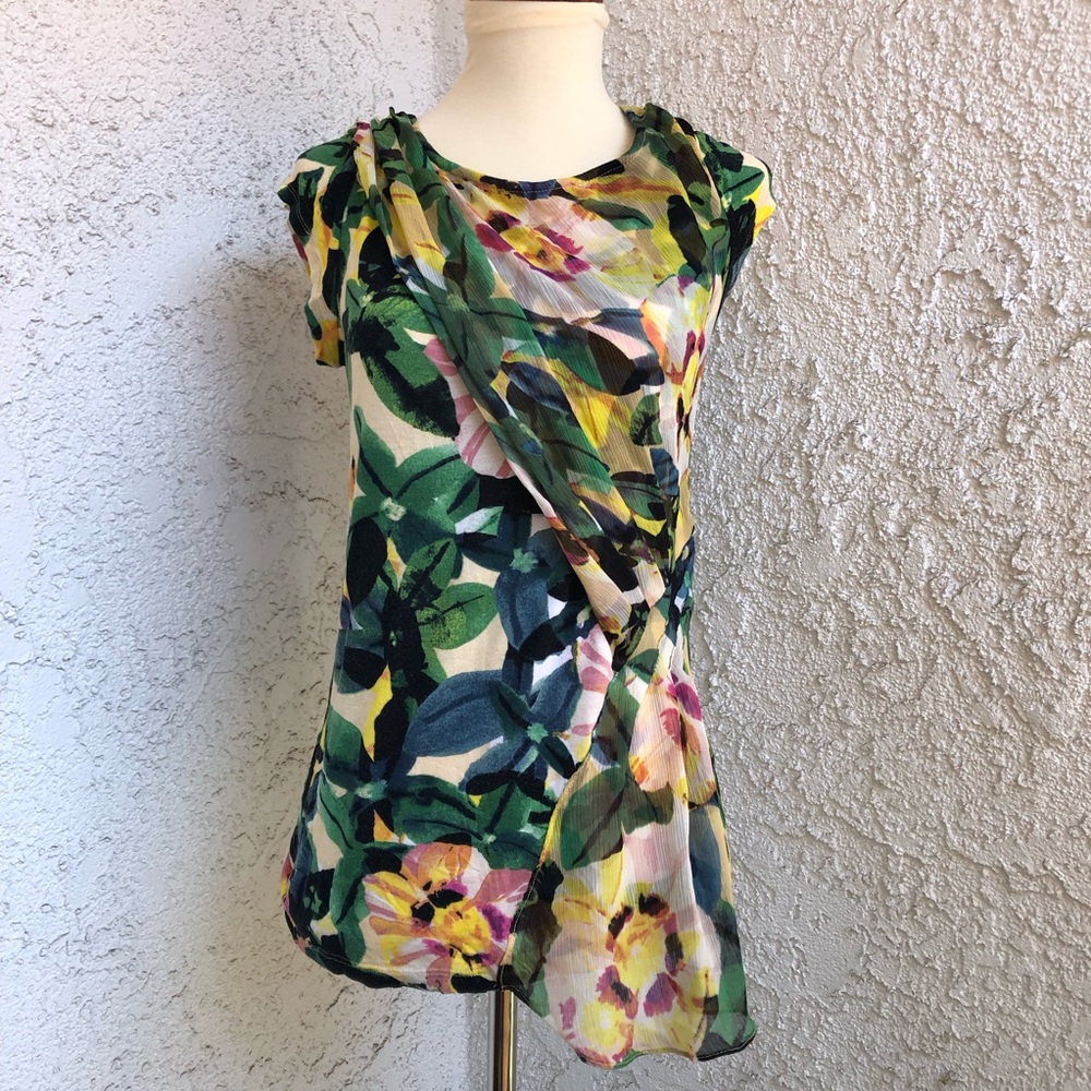 Anthropologie Deletta Floral Blouse